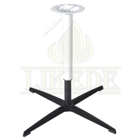 Noir métal aluminium croix jambe hauteur de levage réglable pivotant café salle à manger café école Table Base