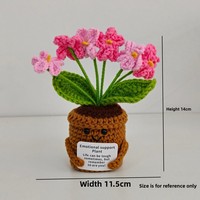 Ornamen Pot Bunga Rajutan dengan Hadiah Pendukung Emosional untuk Hari Ibu & Wisuda