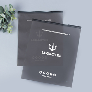 Bán buôn nhựa t Áo sơ mi túi quần áo Frosted phân hủy sinh học Zip khóa tự niêm phong túi bao bì và in ấn biểu tượng tùy chỉnh - Product Image 1