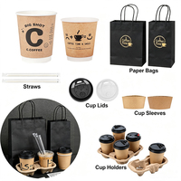 Gobelets à café en papier à double paroi jetables écologiques imprimés sur mesure 8/12/16 oz pour boissons chaudes, emballages pour thé, couvercles de haute qualité