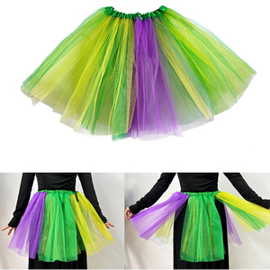 Disfraz <span class=keywords><strong>de</strong></span> <span class=keywords><strong>Carnaval</strong></span> Brasileño para Mujer, Conjunto <span class=keywords><strong>de</strong></span> Disfraz para Fiesta, Top Morado y Verde, Falda <span class=keywords><strong>de</strong></span> Tul para Adultos - Product Image 5