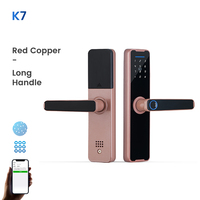 Serrure biométrique à empreintes digitales, application téléphonique, déverrouillage à distance, carte à code numérique, serrure électronique intelligente, porte en bois, clé, appartement, bureau