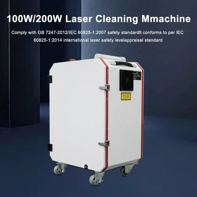 Hete Verkoop 100W 200W Laser Reinigingsmachine Laser Roest Verwijdering Reinigingsmachine Puls Laserreiniger