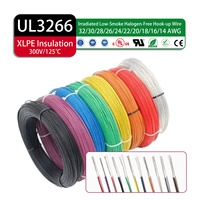Fil de connexion 24AWG AWM UL3266 en cuivre étamé, résistant à la chaleur 300V 125°C, sans halogène, conforme RoHS, pour câblage interne électronique, en stock
