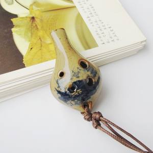 <span class=keywords><strong>Ocarina</strong></span> Portátil de Cerámica de 6 Orificios en Do Alto para Principiantes, Instrumento de Viento de Alta Calidad, Herramienta de Práctica con Resonancia Dulce - Product Image 4