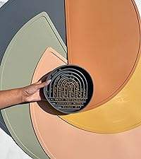 Silikonmatte für Futternäpfe | Einfache, Wasserdichte Silikonmatte für Futter- und Wassernäpfe | Futtermatte für Haustiere mit Hohem Rand - Product Image 6