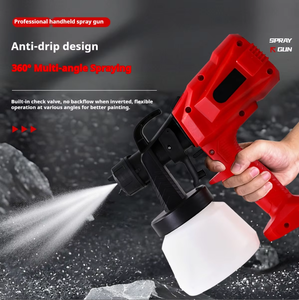 Pistolet <span class=keywords><strong>de</strong></span> peinture électrique portable sans balais avec gobelet <span class=keywords><strong>de</strong></span> 800 ml pour usage domestique et industriel, alimentation sous pression HVLP - Product Image 3