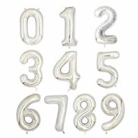 Ballons Chiffres Géants de 40 Pouces (0-9) en Gros, à l'Hélium, pour Décorations de Fête d'Anniversaire, Figurines Jouets pour Enfants, Mariages, Ballons Gonflables