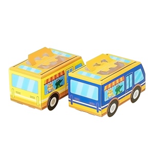 Custom Design Wholesale Bus Shaped Candy Snack Packaging Foldable Gift Box for Kids - Product Image 3