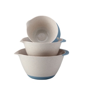 Cuenco para mezclar anidado con asas de agarre de goma, boquilla de vertido fácil y fondo antideslizante, juego de cuencos para mezclar de plástico de 3 piezas - Product Image 6