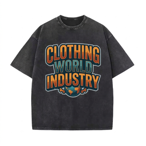 High quality DTG DTF printing crew neck <b>acid</b> wash t shirts for mens quick dry breathable <b>drop</b> shoulder T-shirt for men - Product Image 1