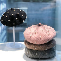 Béret en dentelle polyvalent pour femme, style rétro français élégant, collection printemps-automne 2026