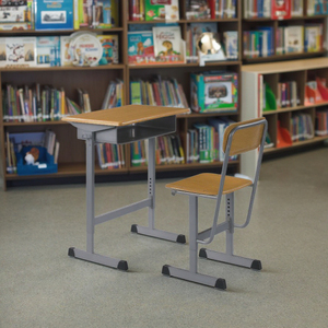 Conjunto de Escritorio y Silla Escolar Individual Ajustable en Altura de Metal Moderno SONGYE ST-101 con 1 Año de Garantía ST-101 Escritorio Escolar Individual y - Product Image 3