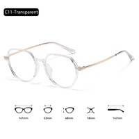 Monture de lunettes unisexe rétro en titane TR+ 98004 pour hommes et femmes, prix de gros usine pour lunettes optiques