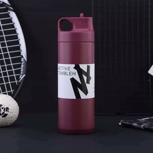 316 Stainless Steel Insulated Water Bottle Pop-Up Lid Portable Thermal Bottle <b>Large</b> Capacity Food Grade Travel Mug - Product Image 3