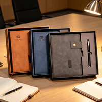 Carnet en cuir PU A5 personnalisé en usine avec stylo, coffret cadeau, gravure laser, impression UV pour entreprise, bureau, ensemble de carnets promotionnels