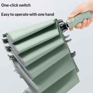 280T Thickened Business 10 Bone <b>Automatic</b> Reverse <b>Umbrella</b> Double Safety Reflective Strip Printing Factory Spot - Product Image 2