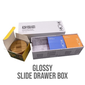 Caja de Regalo Elegante con Cajón Deslizable y Laminado Brillante, Estilo Nupcial, con Cinta, para Coordinadores de Eventos, OEM - Product Image 5