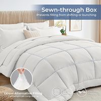 Ensemble de couettes 7 pièces personnalisées Queen Size tissé 100% coton 300tc fils au nombre comprend un drap plat de couette drap-housse