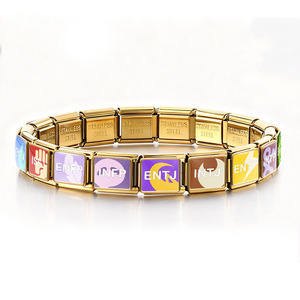 Pulsera Modular Italiana MBTI de Acero Inoxidable, Correa de Reloj Desmontable DIY, Unisex, Regalo, Primavera 2026 - Product Image 4