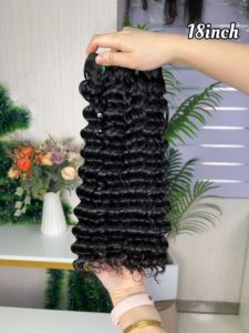 ผมแท้คุณภาพสูงแบบลอนลึก 100% ผมเวอร์จินไม่ผ่านการแปรรูป สีธรรมชาติ สำหรับต่อผมผู้หญิงผิวสี - Product Image 6
