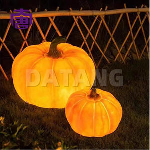 Lampe Sculpturale LED 3D Citrouille en Fibre de Verre pour Halloween, Noël, Mariage, Décoration Extérieure IP65 avec Couleurs Personnalisables - Product Image 4