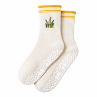 Chaussettes antidérapantes pour Pilates à motif brodé, vente chaude, directement de l'usine