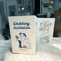 Cartes de vœux personnalisées avec des dessins animés, cartes postales, billets, invitations de mariage plantables