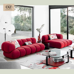 Sofá Seccional de diseño simple y moderno OKF, sillón de salón de tela muy duradero para apartamento o villa para sala de estar - Product Image 4