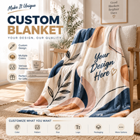 Plaid en flanelle polaire imprimé sur mesure, design personnalisé, marque privée, fabricant en gros pour les marques