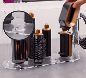 Support d'affichage en acrylique écologique pour accessoires <span class=keywords><strong>Dyson</strong></span> <span class=keywords><strong>Airwrap</strong></span> Organisateur de comptoir <span class=keywords><strong>long</strong></span> Rangement de salle de bain pour baril <span class=keywords><strong>long</strong></span> - Product Image 3