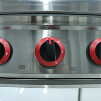 Cuisinière à gaz HELAXEN à 6 brûleurs à usage commercial |   Table de cuisson au gaz naturel 30/46,5 kW Puissance Facile à nettoyer Acier inoxydable Conception portable