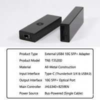 Adaptateur réseau externe USB 4.0 / Thunderbolt 3/4 10GbE SFP+ pour Mac/Windows/Linux
