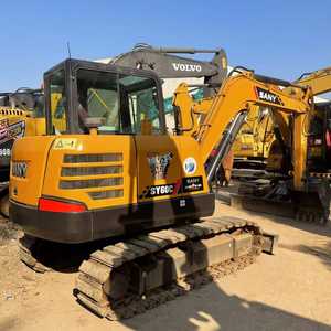 Excavadora Usada SANY SY60C de 6 Toneladas, Excavadora Hidráulica de Orugas de Segunda Mano SY75C SY95C en Existencia para Venta y Entrega Global - Product Image 1