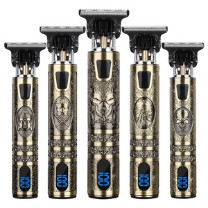 Tondeuse à cheveux électrique professionnelle T9 multi-accessoires, rechargeable, avec écran LCD, pour coiffures rétro et détails de précision - Product Image 1