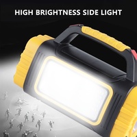 Lampe de recherche LED solaire multi-énergie 3W, projecteur COB, éclairage d'urgence 90 SMD, multi-modes, USB, intensité réglable, interchangeable