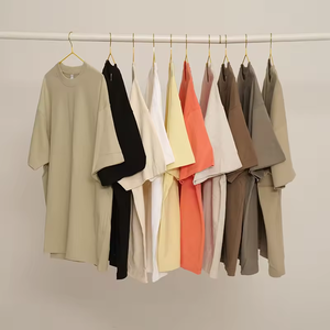 T-shirt épais et uni pour hommes, t-shirt surdimensionné 100% coton personnalisé lourd de luxe en vente en gros - Product Image 4