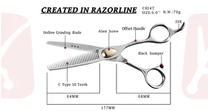 SUS440C/9CR forbice capelli in acciaio professionale taglio capelli forbici per diradamento barbiere cesoie per parrucchieri Set forbici