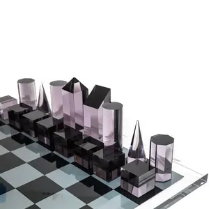 Элитные акриловые ajedrez de lujo шахматы игра доска набор изготовленный на заказ из акрила и органического стекла, с украшением в виде кристаллов Шахматный набор игр домашний декор акриловая доска Набор для игры в шахматы