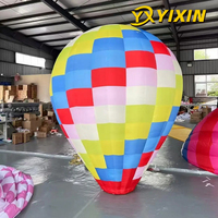 Modèle de montgolfière gonflable rose pour la décoration de plage, café, vacances, avec lettres personnalisées imprimées, ballon gonflable extérieur imperméable