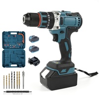 Perceuse à percussion sans fil 20V 13MM robuste rechargeable 90N.m sans balais, ensemble complet, fabriquée en Chine