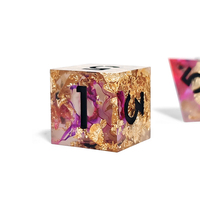Vente directe d'usine, 7 dés polyédriques en résine à bords tranchants, dés rose et violet, pour les jeux de rôle sur table Dungeons and Dragons DND RPG