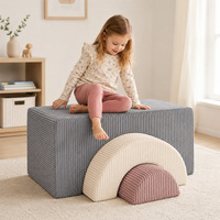 Blocs d'empilage en éponge arc-en-ciel pour tout-petits, taille et couleur personnalisées OEM/ODM, jouet d'intérieur Montessori pour la vente en gros