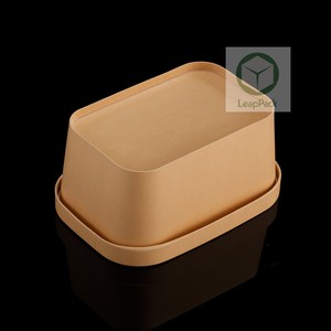Boîte à lunch en papier kraft jetable personnalisée, emballage rectangulaire multifonctionnel pour les collations, les salades, les sandwichs et autres délices - Product Image 5
