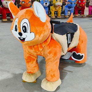 Trottinettes animées à batterie : Jouet à chevaucher en forme de renard en peluche, Véhicule à chevaucher en forme d'animal, Voitures animales à chevaucher pour la <span class=keywords><strong>location</strong></span> - Product Image 1