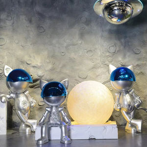 K552 masque de luxe robot décoration hôtel salon bureau de vente hall centre commercial entrée électroplaqué ornements sculpture - Product Image 5