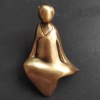 Poignée de meuble vintage en laiton massif, figurine humaine abstraite, bouton de tiroir créatif, décoration artistique pour armoire et placard