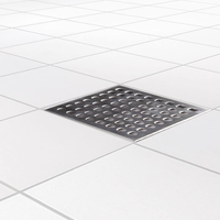 Grille de drainage linéaire anti-insectes de 4 pouces pour salle de bain et douche d'hôtel, en acier inoxydable 304, avec bride