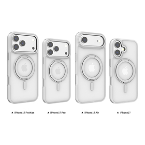 Chống sốc <span class=keywords><strong>TPU</strong></span> PC <span class=keywords><strong>Bumper</strong></span> 360 xoay chủ không dây sạc điện thoại trường hợp bìa cho Iphone 17 16 15 - Product Image 3