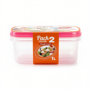 FIAMBRERA 1L Set2 Contenedor Moderno Rectangular para Almacenamiento de Alimentos, Apilable, para Viajes, para Conservar Ingredientes - Product Image 3